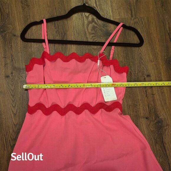 Idopip Women's Pink Maxi Dress S Sleeveless Summer Flowy Adjustable Straps - Picture 10 of 12